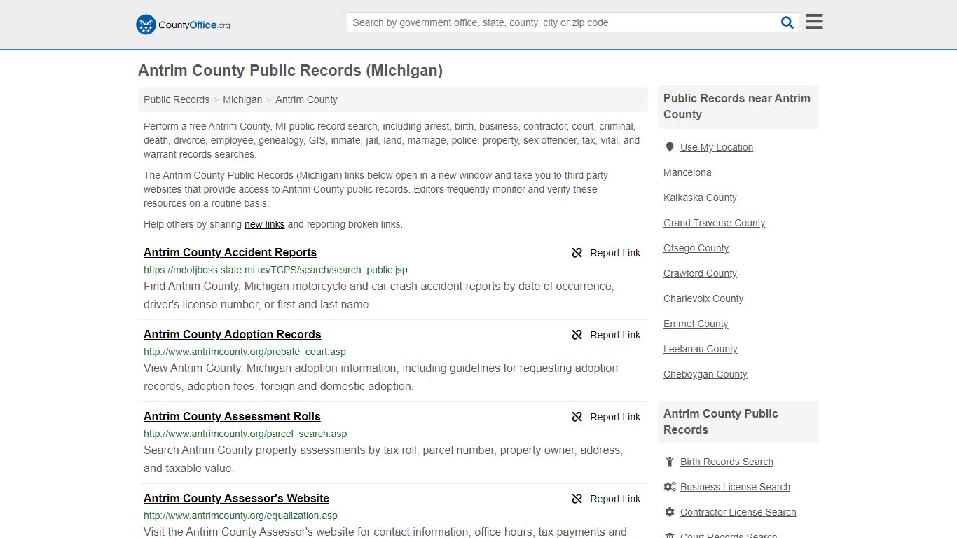 Public Records - Antrim County, MI (Business, Criminal ...