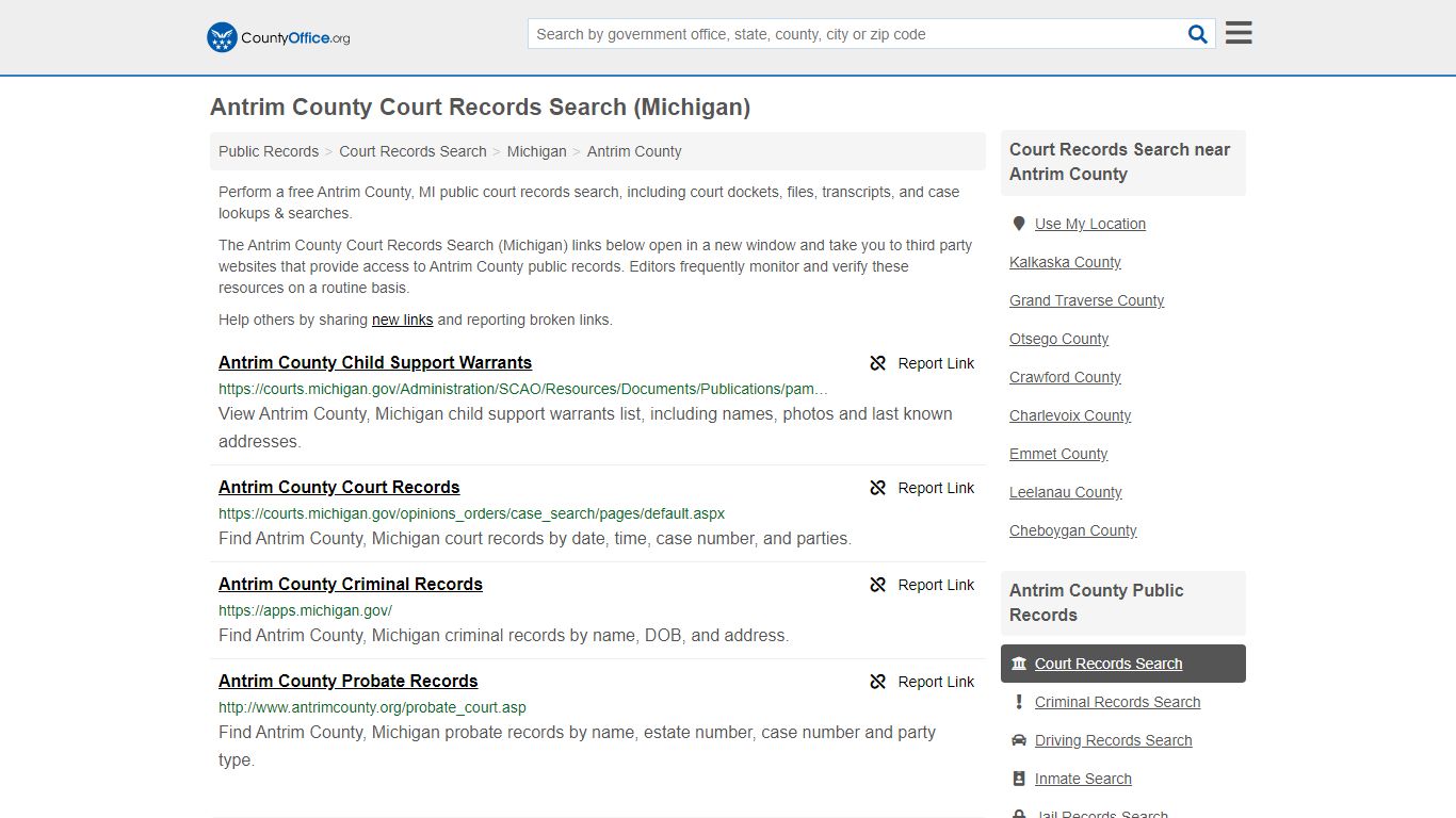 Court Records Search - Antrim County, MI (Adoptions ...